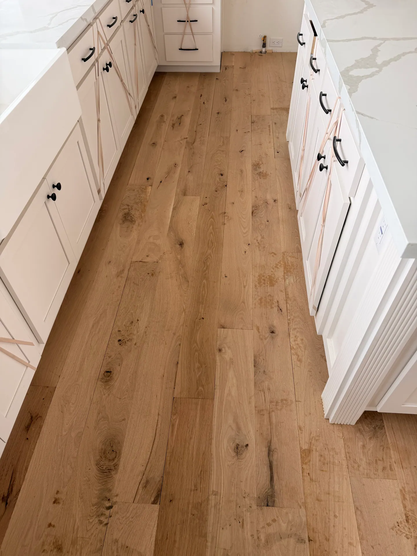 Wipe-clean mess-proof kitchen flooring in an Oklahoma City home